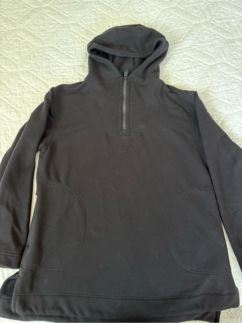 Athleta Tunic Sweatshirt, Black, Size Small